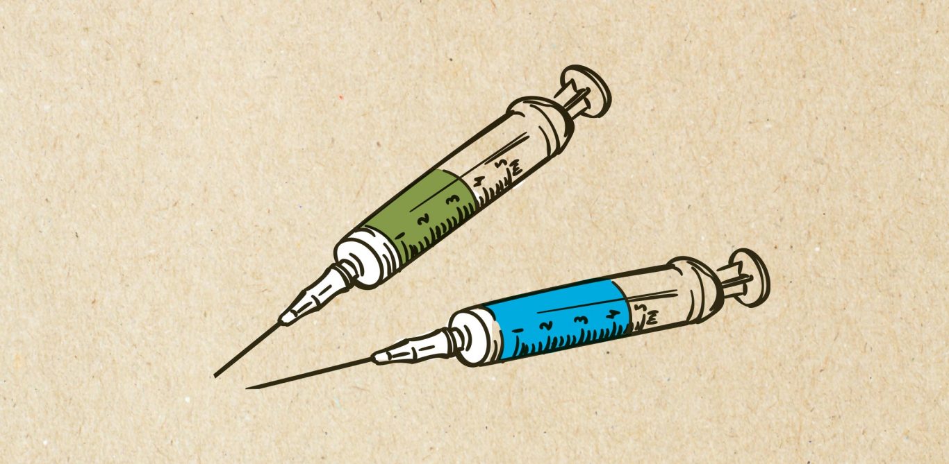 Zwei Spritzen als Symbol fürs Impfen.