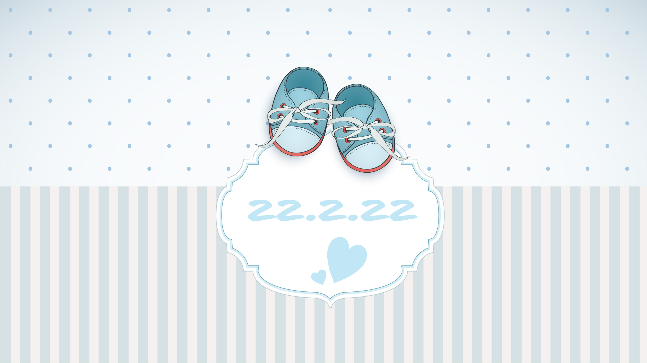 Geburt am Wunschdatum: Kinderschuhe mit dem Geburtsdatum 22.2.2022
